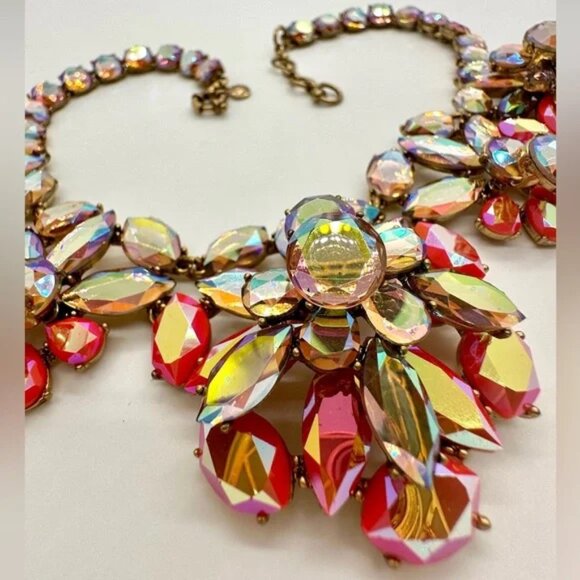 J Crew Crystal Statement Necklace WOW - Picture 3 of 10